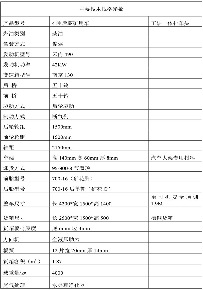 礦用型自卸車廠家